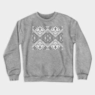 Gray Butterfly Mandala Crewneck Sweatshirt